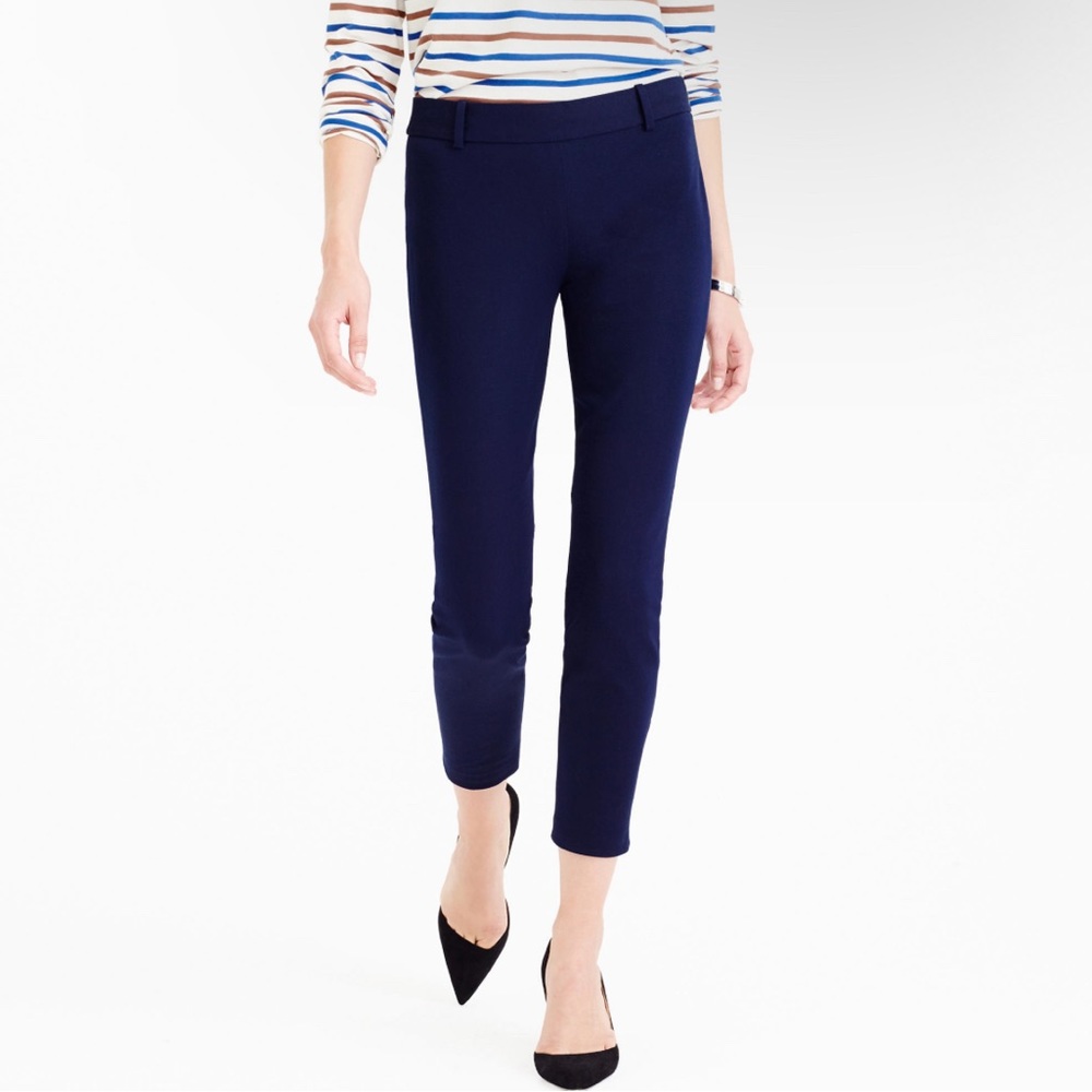 Navy Blue J. Crew Minnie 7/8 Cigarette-Style Pants Size 6